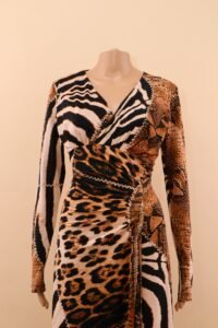 Roberto Cavalli Mixed Animal-Print Maxi Dress – S - Image 3