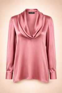 Dolce & Gabbana Draped Silk Satin Blouse – IT 40