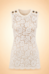 Dolce & Gabbana anchor-button floral lace mini dress – IT 38