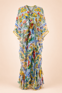 Dolce & Gabbana Majolica Print Silk Kaftan Dress – IT 46