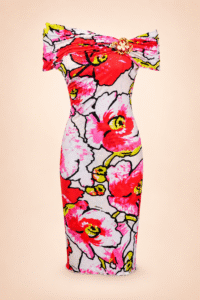 Roberto Cavalli S/S 2005 Floral Off-Shoulder Dress – S