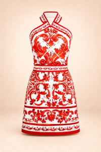 Dolce & Gabbana Majolica-print cotton halterneck dress – IT 48