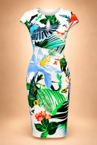 Roberto Cavalli Tropical Print Sheath Dress – IT 44