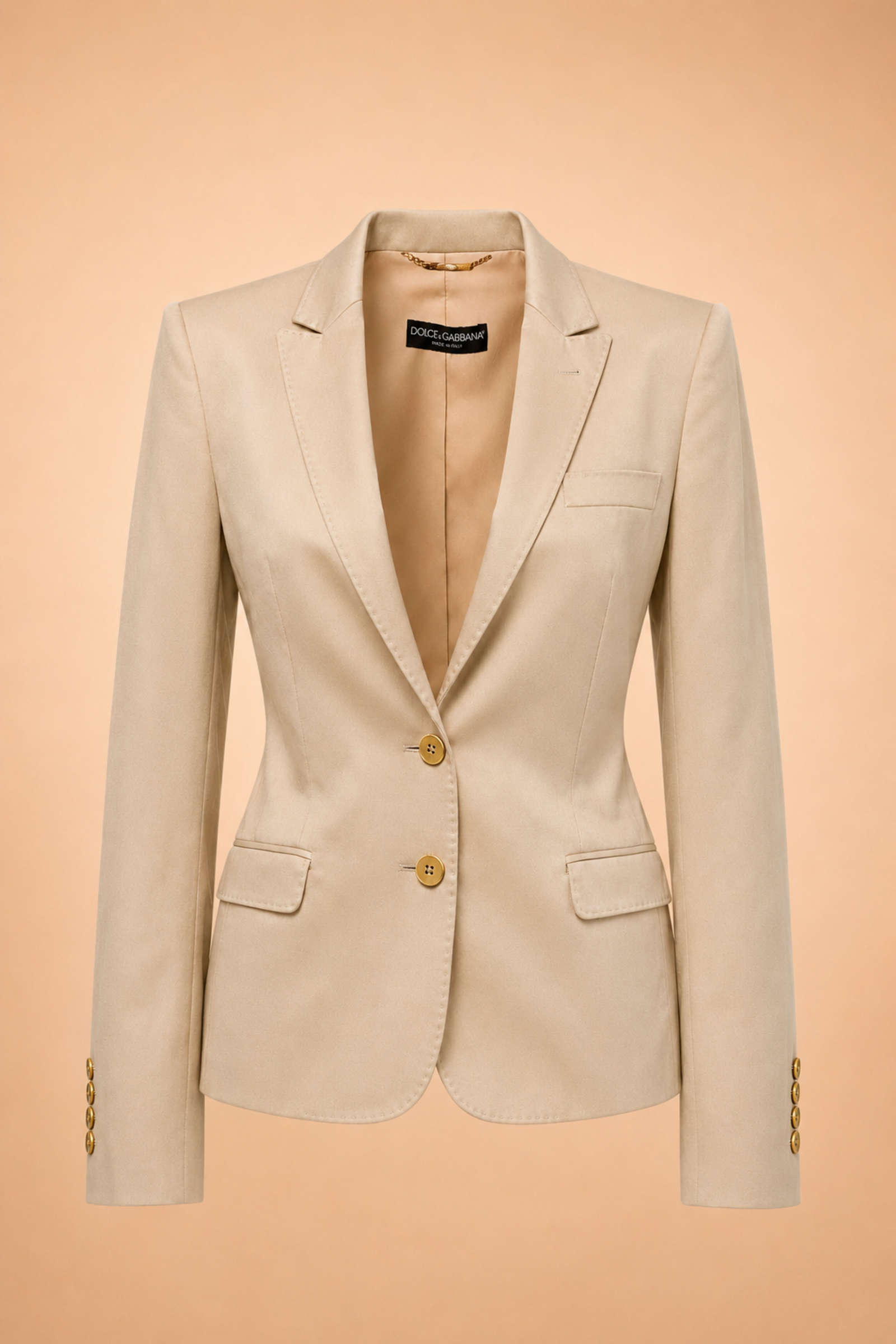 Dolce & Gabbana Beige Tailored Blazer – IT 40