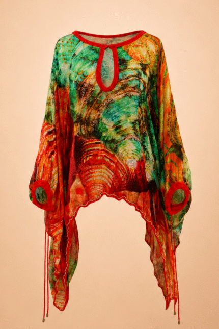 Roberto Cavalli Printed Silk Kaftan Blouse - IT 38