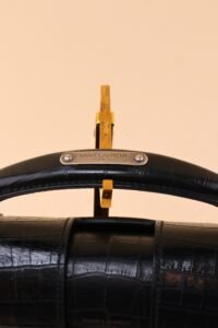 Saint Laurent Charlotte Croc-Embossed Messenger Bag - Image 5