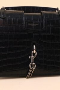 Saint Laurent Charlotte Croc-Embossed Messenger Bag - Image 6