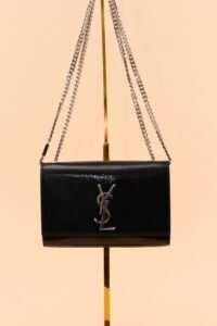 Saint Laurent Kate Crackled Leather Bag - Image 3