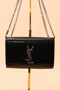 Saint Laurent Kate Crackled Leather Bag - Image 4
