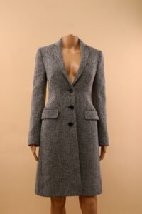 Dolce & Gabbana Vintage Herringbone Tailored Coat - Image 5