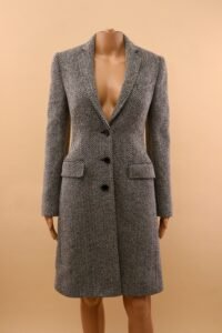Dolce & Gabbana Vintage Herringbone Tailored Coat - Image 2