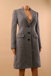Dolce & Gabbana Vintage Herringbone Tailored Coat - Image 3