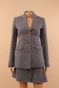 Versace Tweed Blazer and Mini Skirt Set - IT 36 - Image 3