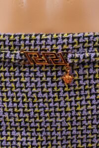 Versace Tweed Blazer and Mini Skirt Set - IT 36 - Image 6