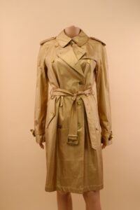 Burberry London Special-Edition Gold Waxed Trench Coat - Image 2