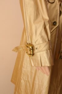 Burberry London Special-Edition Gold Waxed Trench Coat - Image 6