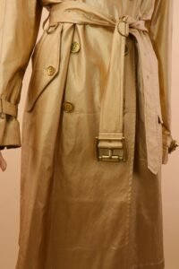 Burberry London Special-Edition Gold Waxed Trench Coat - Image 4