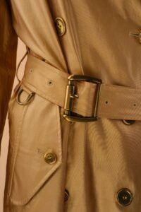 Burberry London Special-Edition Gold Waxed Trench Coat - Image 5