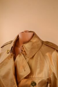 Burberry London Special-Edition Gold Waxed Trench Coat - Image 11