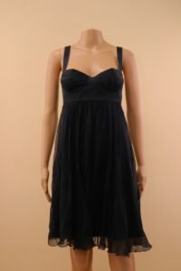 Dolce & Gabbana Black Silk Babydoll Dress – IT 42 - Image 2