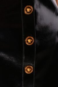 Versace Black Patent Medusa Midi Skirt – IT 42 - Image 3