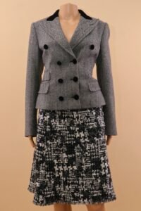 Dolce & Gabbana Herringbone Wool Double-Breasted Blazer – IT 44 - Image 5