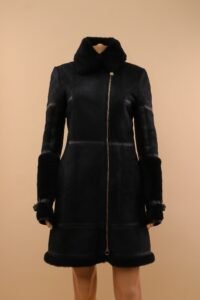 Versace Shearling & Leather Medusa Coat — IT 42 - Image 15