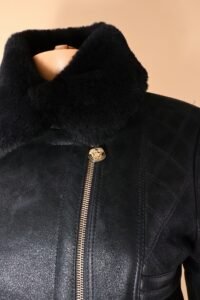 Versace Shearling & Leather Medusa Coat — IT 42 - Image 6