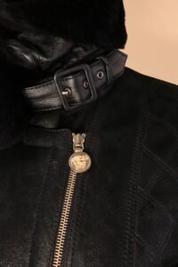 Versace Shearling & Leather Medusa Coat — IT 42 - Image 7