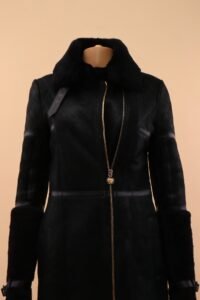 Versace Shearling & Leather Medusa Coat — IT 42 - Image 5
