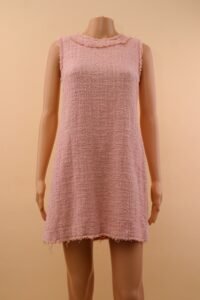 Dolce & Gabbana Pink Tweed  Mini Dress - IT 42 - Image 3