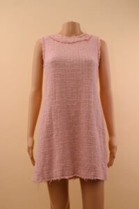 Dolce & Gabbana Pink Tweed  Mini Dress - IT 42 - Image 2