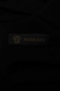 Versace Black Draped Cut-Out Mini Dress - IT 46 - Image 10