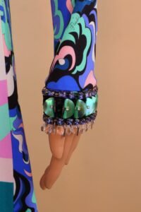 Emilio Pucci Embellished Ostrich Feather Print Dress - IT 38 - Image 8