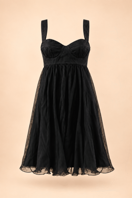 Dolce & Gabbana Black Silk Babydoll Dress – IT 42