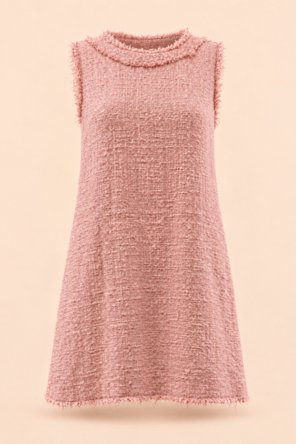 Dolce & Gabbana Pink Tweed  Mini Dress - IT 42