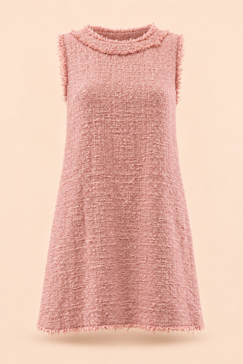 file_000000008ffc81f5bb63153e8053cdfd Dolce & Gabbana Pink Tweed Mini Dress - IT 42 - Image 1