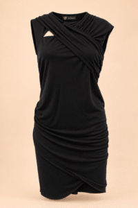 Versace Black Draped Cut-Out Mini Dress - IT 46