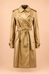Burberry London Special-Edition Gold Waxed Trench Coat
