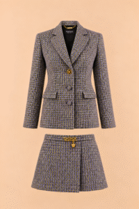 Versace Tweed Blazer and Mini Skirt Set - IT 36