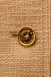 Dolce & Gabbana Beige Boucle Coat - IT 42 - Image 4