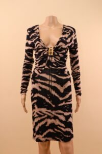 Rare Vintage Roberto Cavalli Tiger-Print Dress - L - Image 2