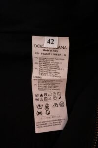 Dolce & Gabbana Black Draped Dress with Waist Tie – IT 42 - Image 5