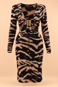 Rare Vintage Roberto Cavalli Tiger-Print Dress - L